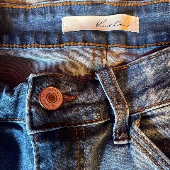Kancan destroyed denim jean shorts sz  9/28 - Picture 4 of 5